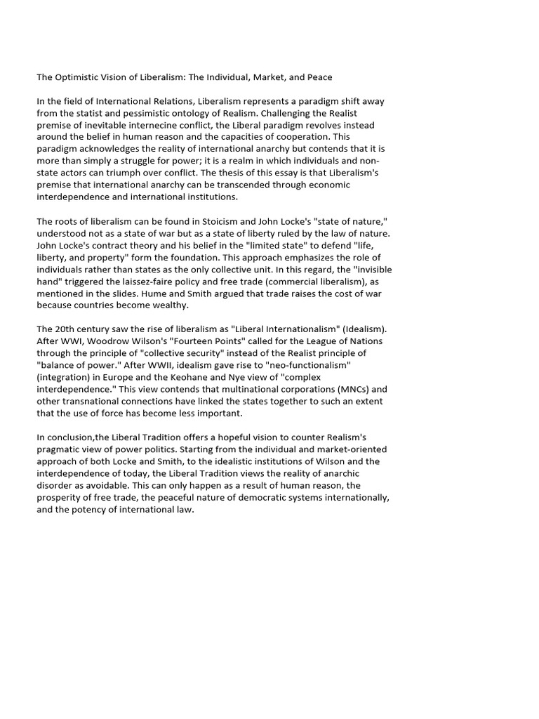 Classical Liberalism | PDF | Liberalism | Political Science