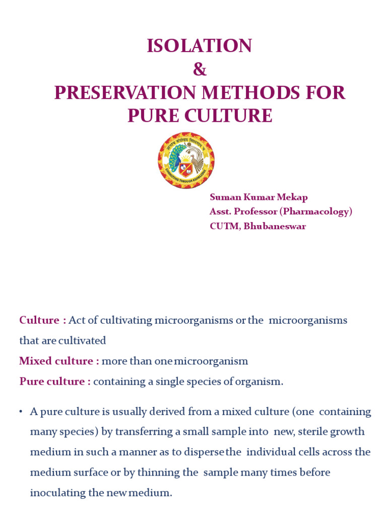 1.5 Isolation of Pure Culture of Bacteria | PDF | Food Preservation ...