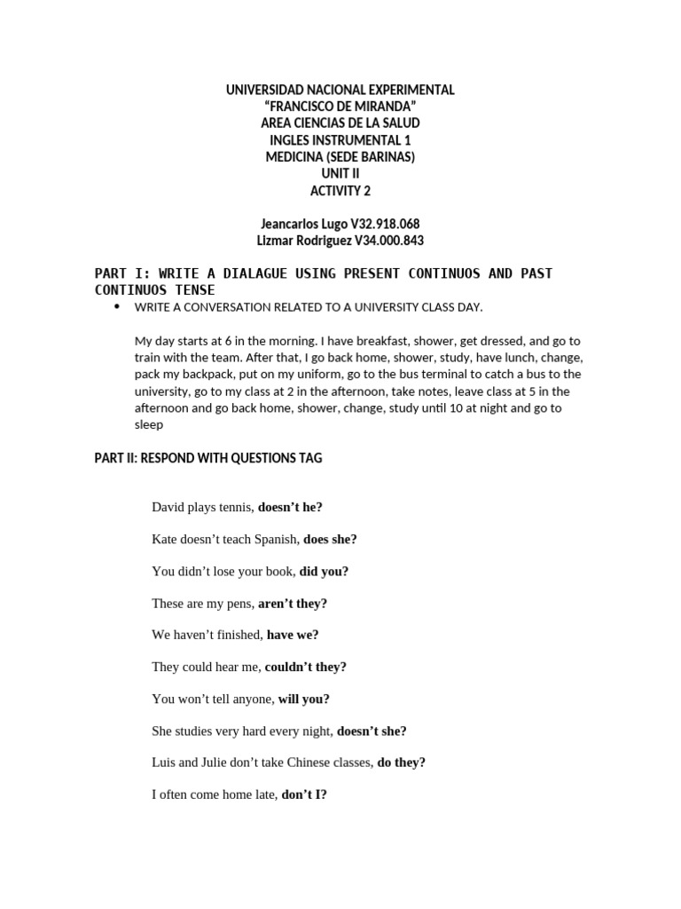 Unit II Activity 2 | PDF
