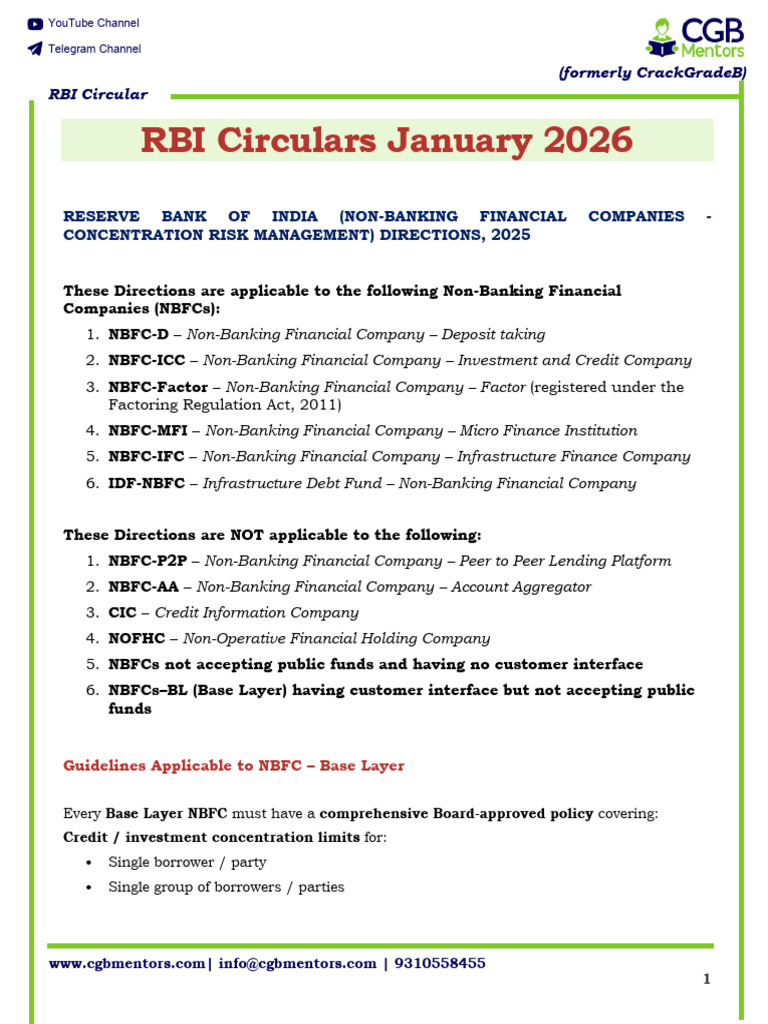 RBI Circular January 2026 Lyst1771060966153 | PDF | Reserve Bank Of ...