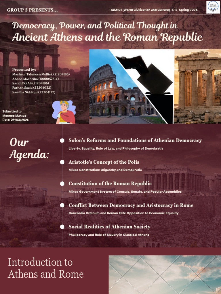 Presentation - Athens and The Roman Republic Foundations | PDF ...
