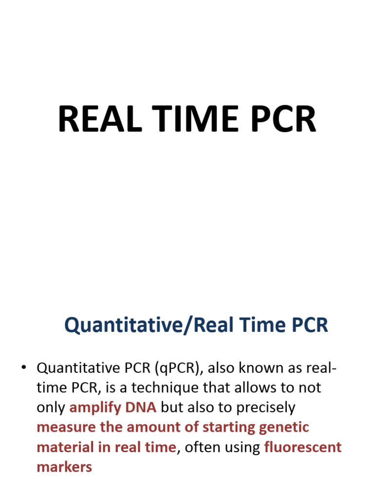 Real Time PCR | PDF