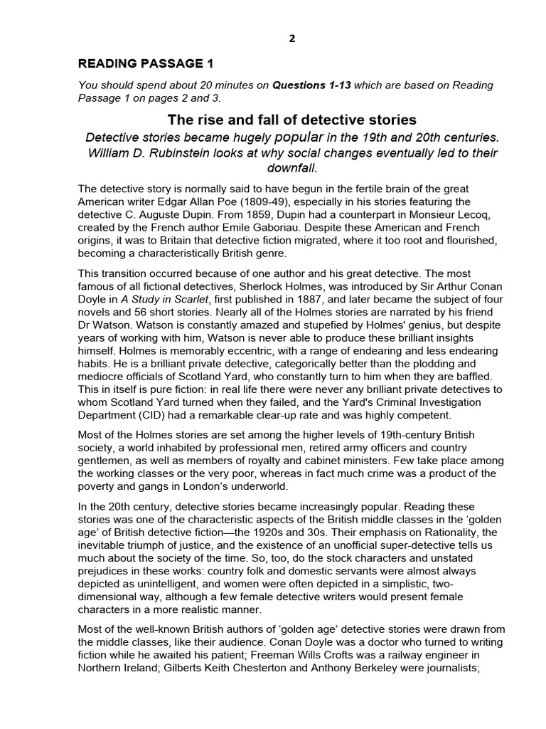 Day 7 Detective Stories | PDF | Detective Fiction | Sherlock Holmes