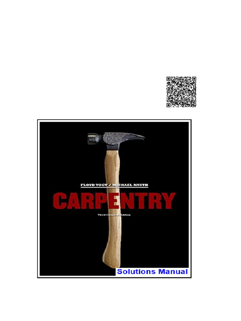 Carpentry Canadian 3rd Edition Vogt Solutions Manual | PDF | Basement ...