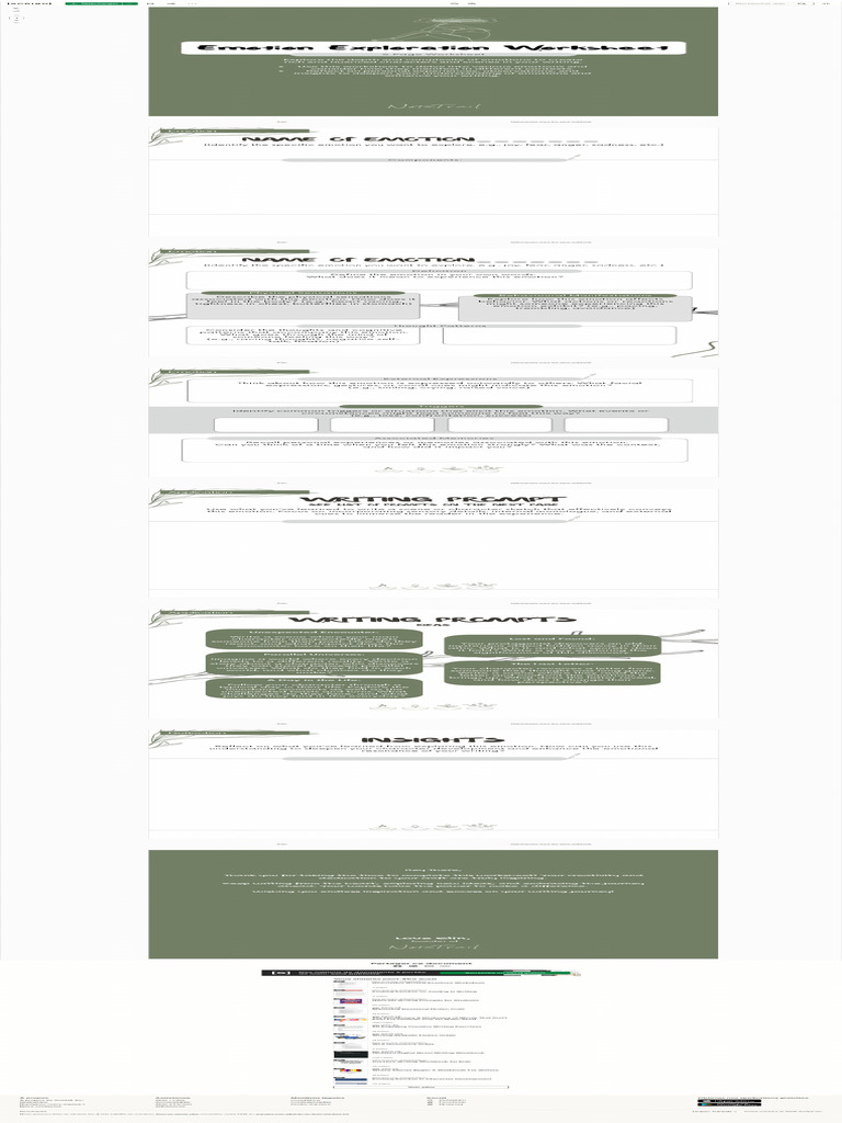 Emotion Exploration Writing Worksheet - PDF - Emotions | PDF