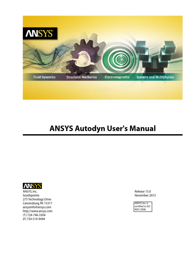 ANSYS Autodyn Users Manual - 1 | PDF | License | Trademark