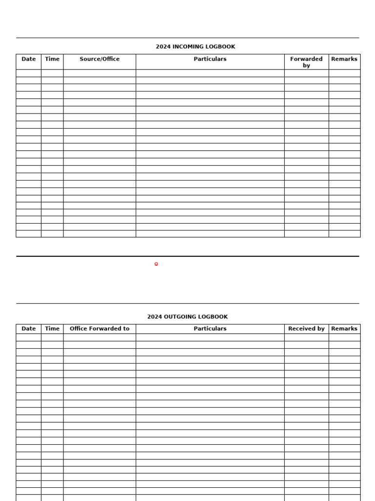 2026 Logbook | PDF