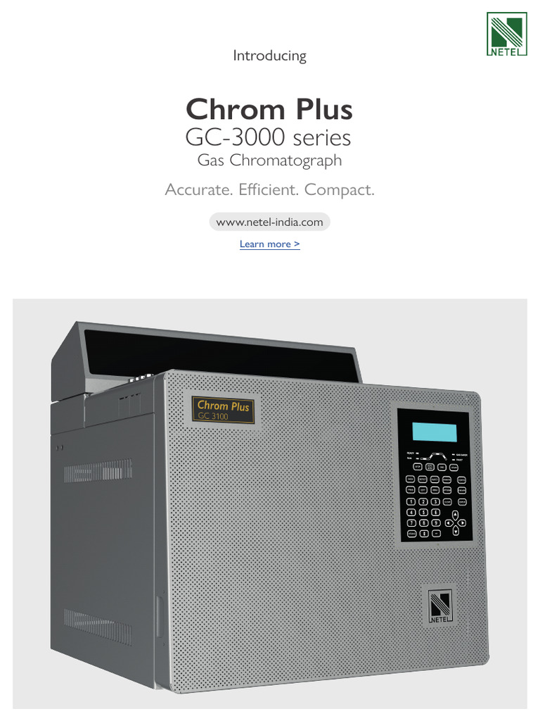 6592 Netel India GC ChromPlus 3100 2021 WEB | PDF | Gas Chromatography ...