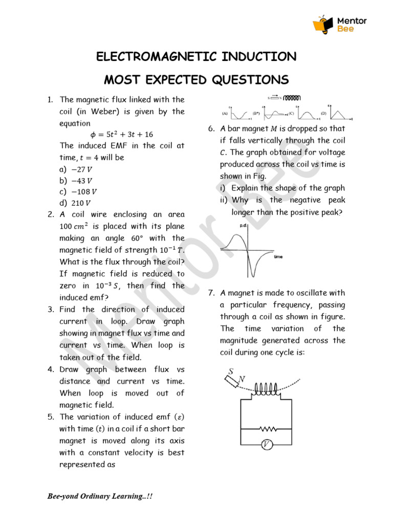Electromagnetic Induction 1 | PDF | Inductance | Inductor