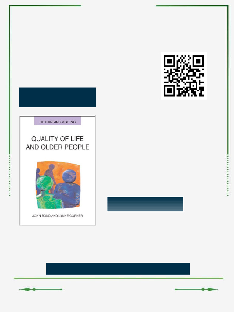 Quality of life and older people Rethinking Ageing 1st Edition John ...