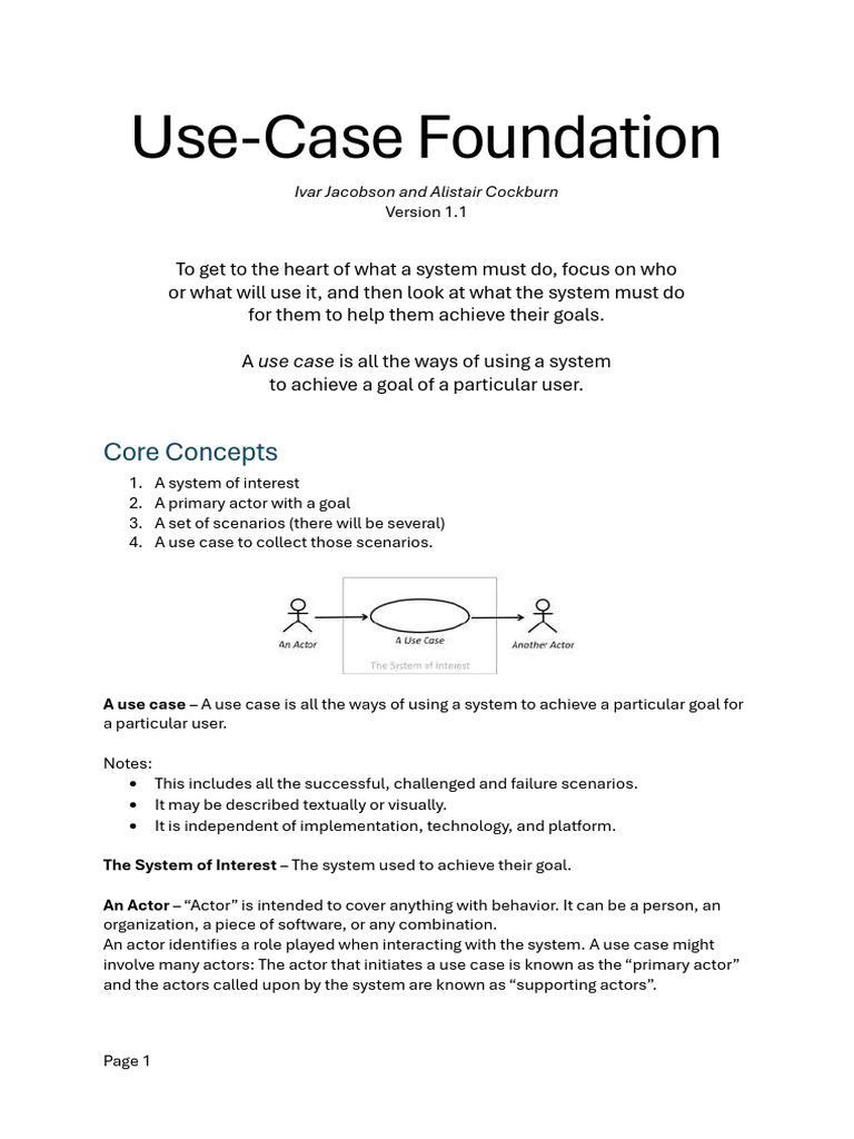 Use Case Foundation | PDF | Use Case | Computing