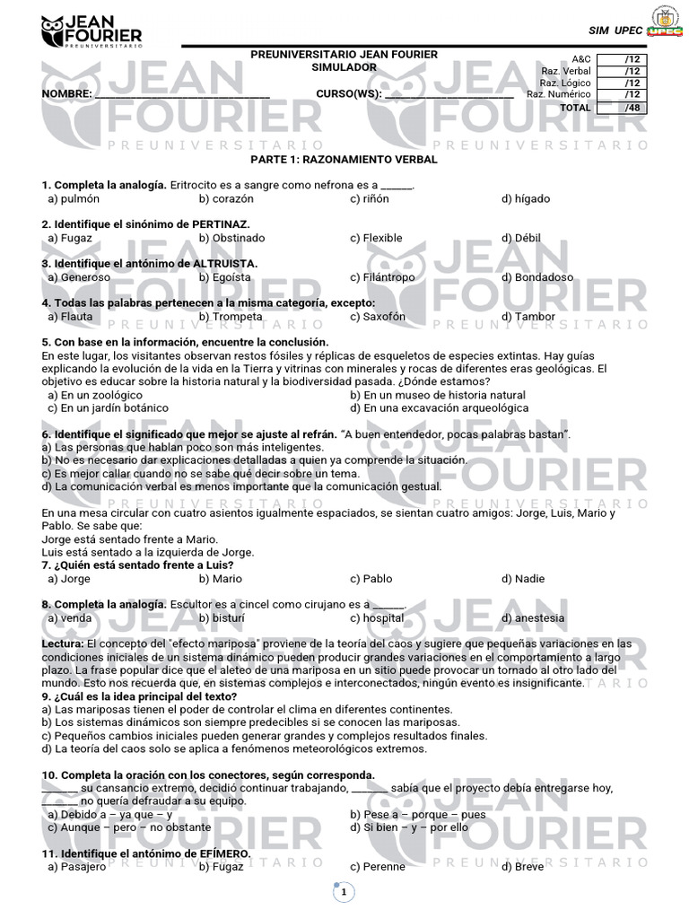 Sim 01 Upec - Marzo 2026 | PDF