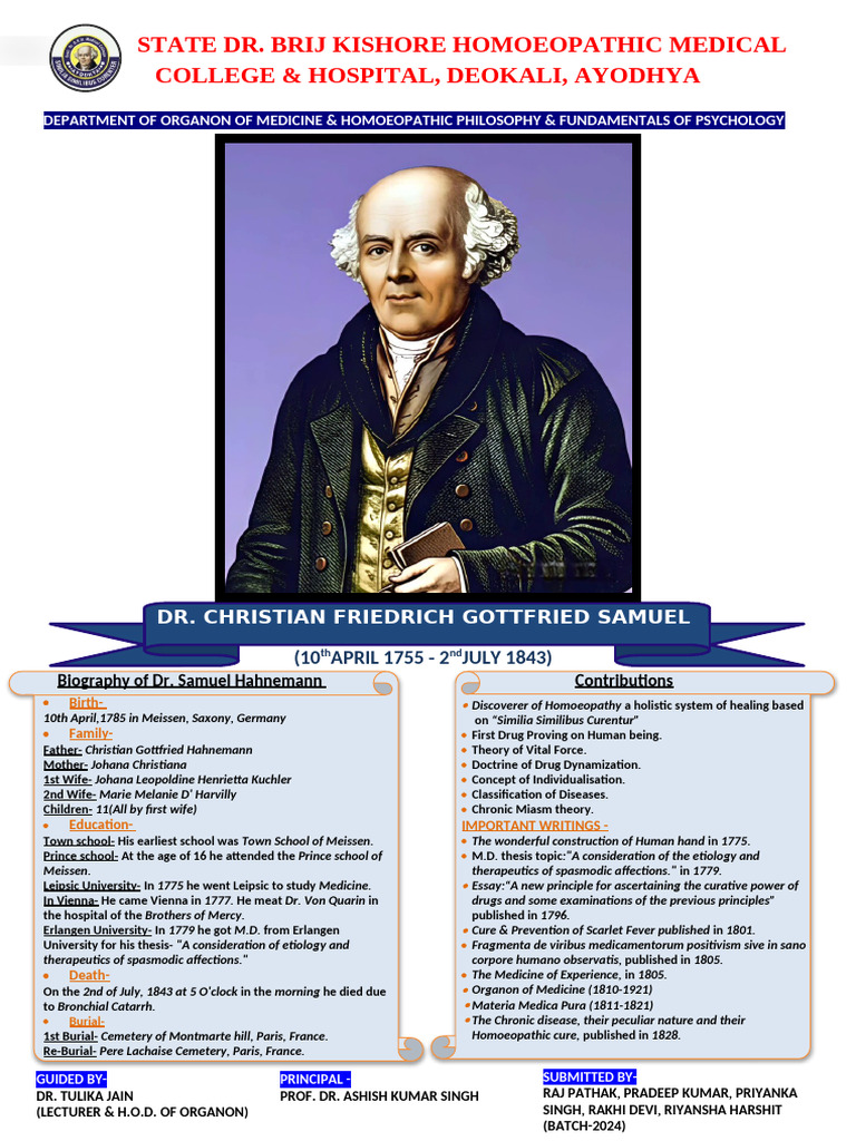 Hahnemann Sir Portrait,,DOC 20260302 WA0008. | PDF | Homeopathy ...