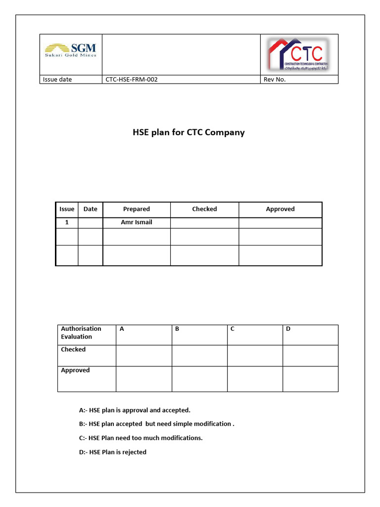 HSE Plan | PDF | Occupational Safety And Health | Safety