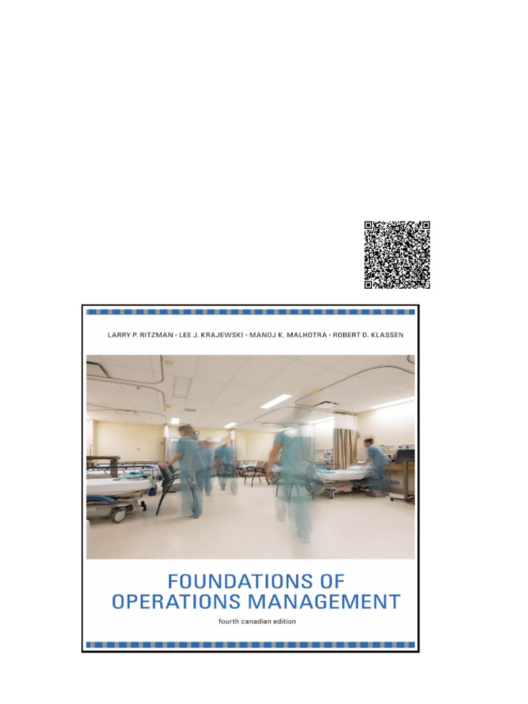 Foundations of Operations Management Fourth 4th Canadian Edition by ...
