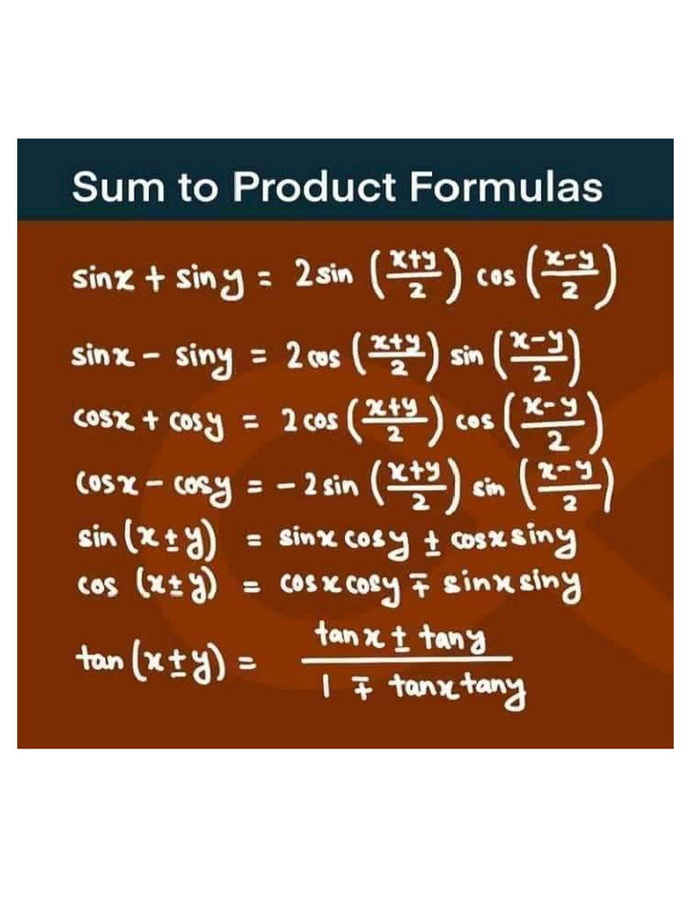Trigonometry Formula | PDF