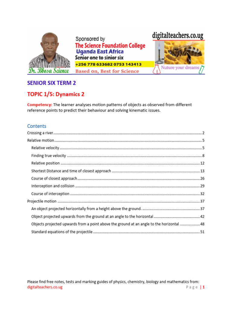 A Level New Curriculum Mathematics SVI Topic 20 Dynamics 2 | PDF ...