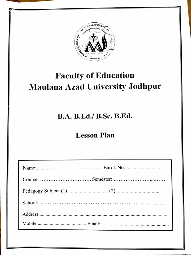 Lesson Plan, Index and Unit Plan | PDF