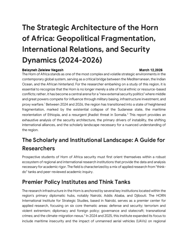 Horn of Africa Security and IR 3 | PDF | Al Shabaab (Militant Group ...