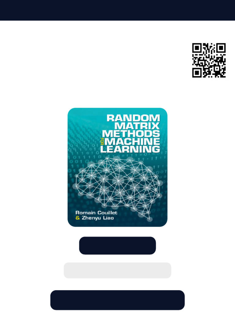 Random Matrix Methods for Machine Learning 1st Edition Romain Couillet ...
