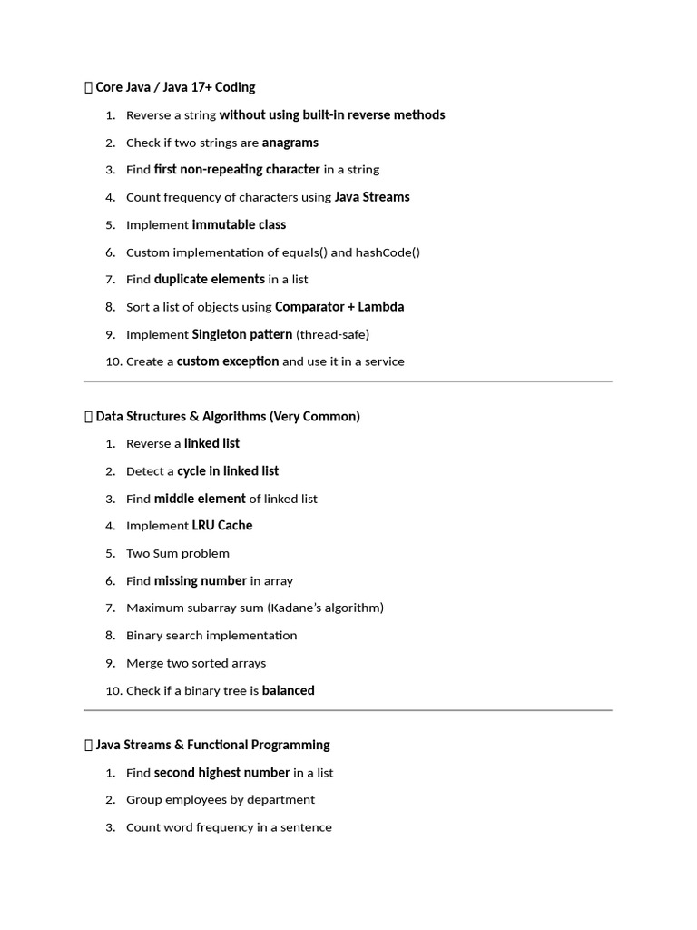 Javabackend Interview Questions | PDF | String (Computer Science ...