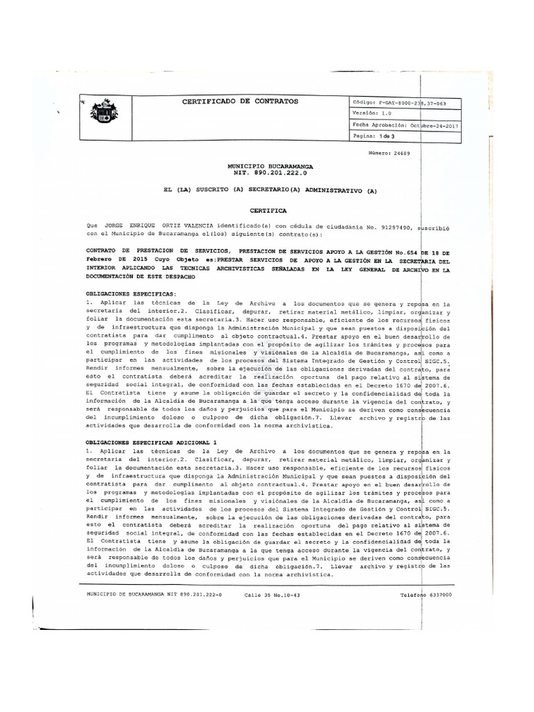 Certificación 1115 | PDF