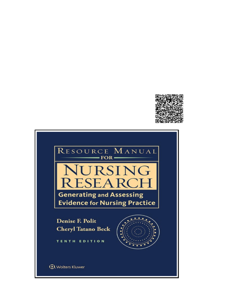 Resource Manual for Nursing Research Denise F. Polit & Cheryl T. Beck ...