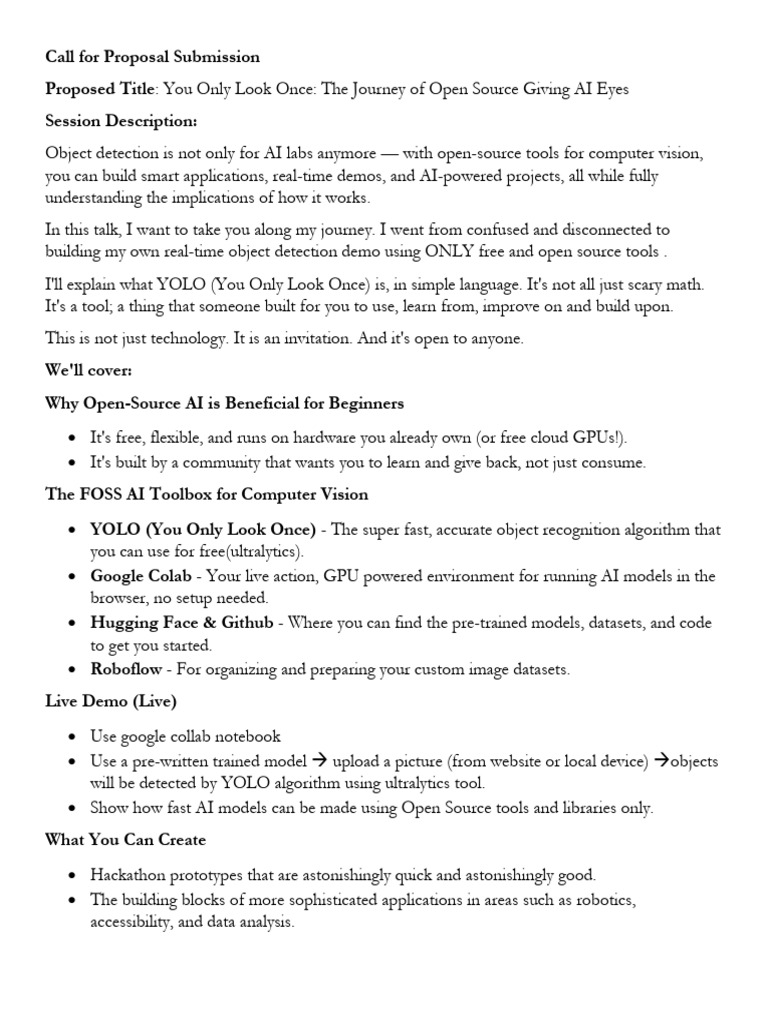 Call For Proposal Submission New | PDF | Artificial Intelligence ...