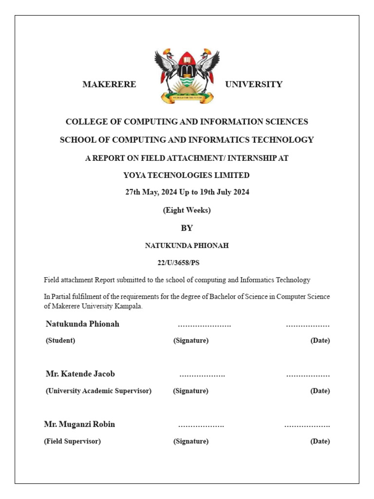 Natukunda Phionah Internship Report | PDF | Databases | My Sql