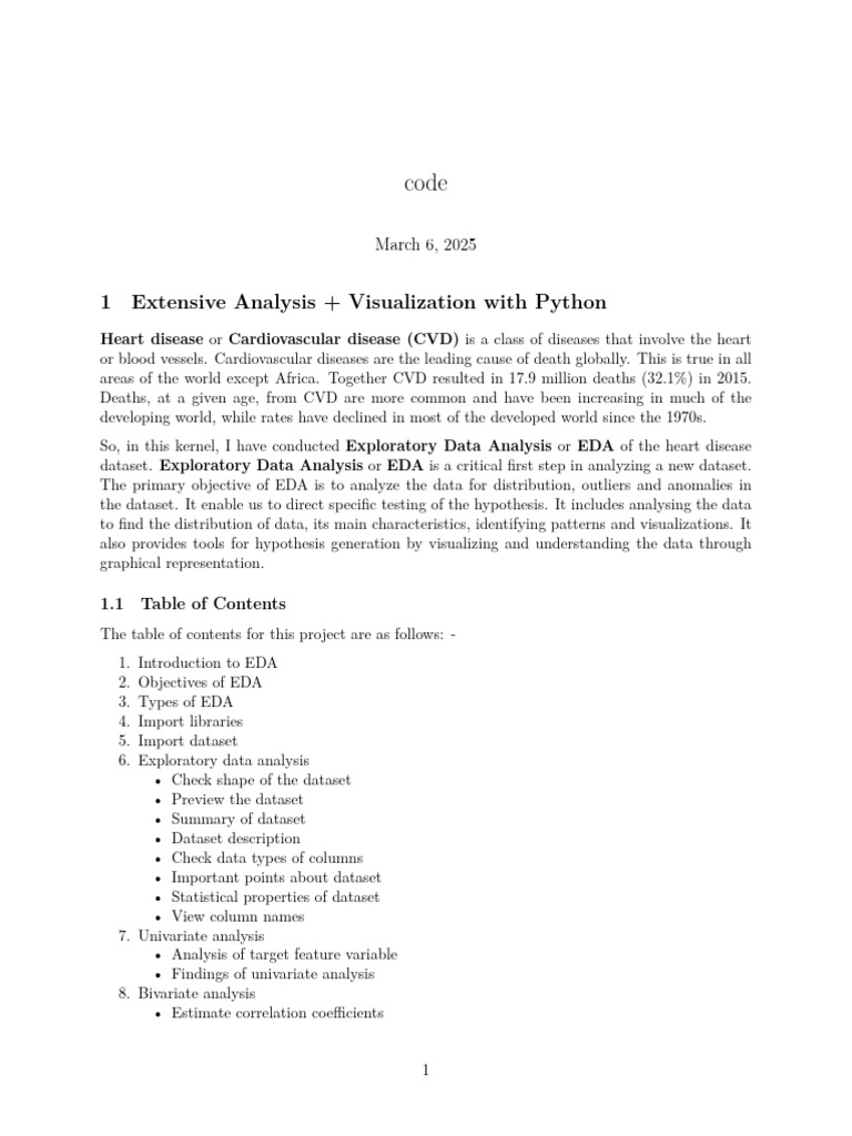 @DataScience - Ir - Heart Disease Analysis | PDF | Data Analysis ...
