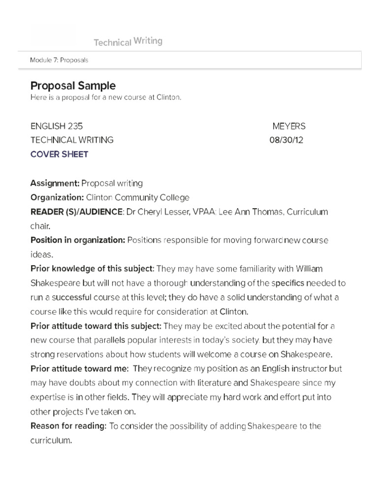 Proposal Sample 2 | PDF
