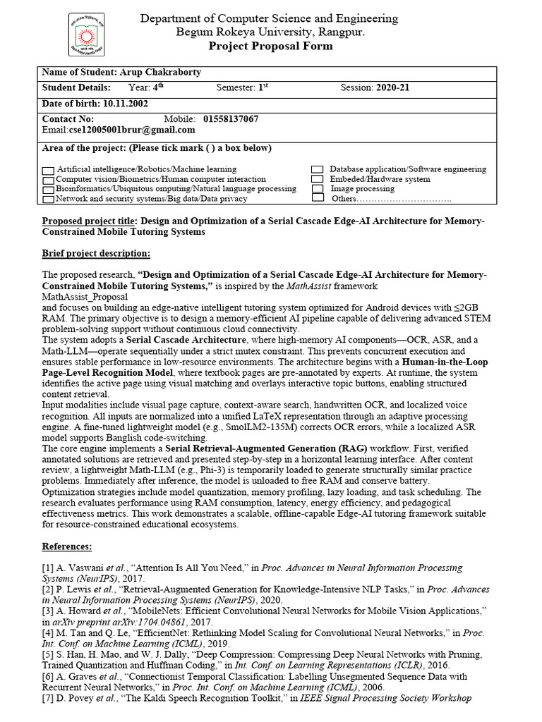 Project Proposal Format by Arup | PDF | Artificial Intelligence ...