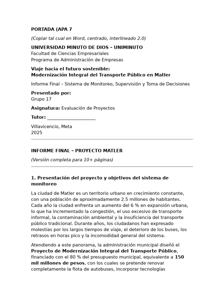 Trabajo 3 Matler | PDF | Transporte | Uso eficiente de energía