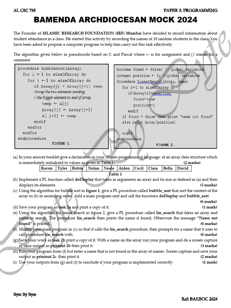 Exercise i | PDF | Software Development | Algorithms