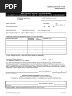 Binding Death Benefit Nomination Form | PDF | Taxes | Deed Of Trust ...