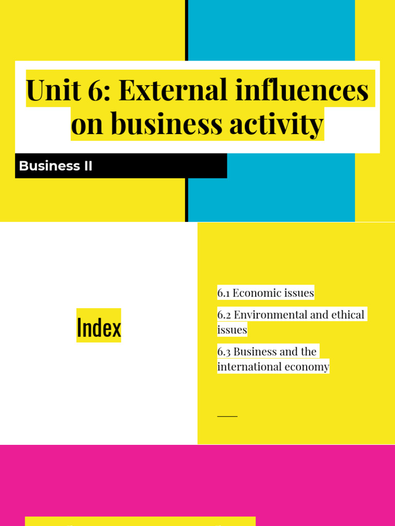 External Influences On Business Activity | PDF | Recession | Business Cycle