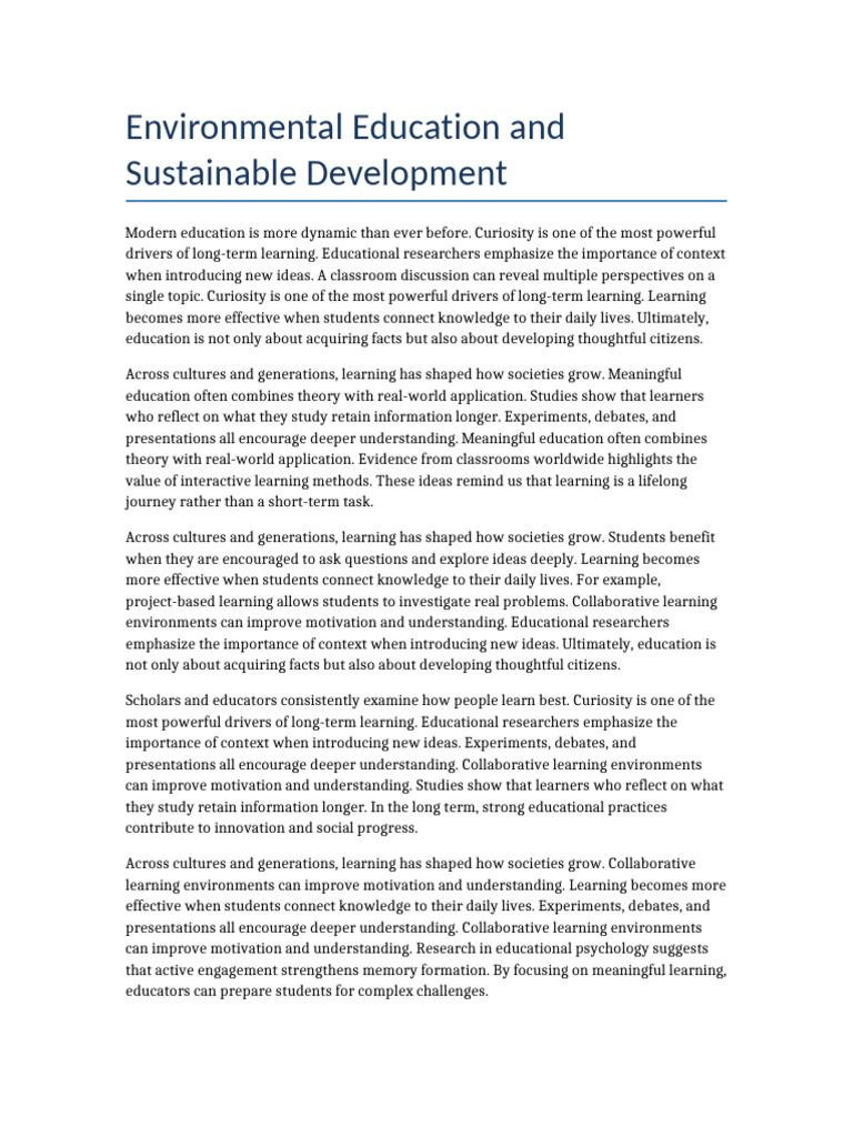 Educational Document 3 | PDF | Learning | Educational Psychology