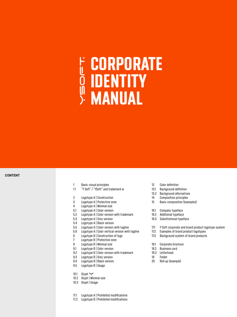YSOFT Design Manual 2017 | PDF | Logos | Typefaces