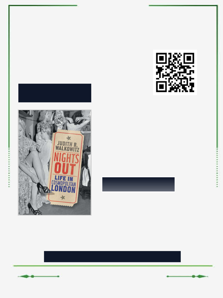 Nights Out Life in Cosmopolitan London Judith Walkowitz Ebook Testbank ...