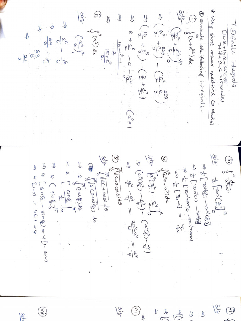 Maths Iib .7.Definite Integrals | PDF