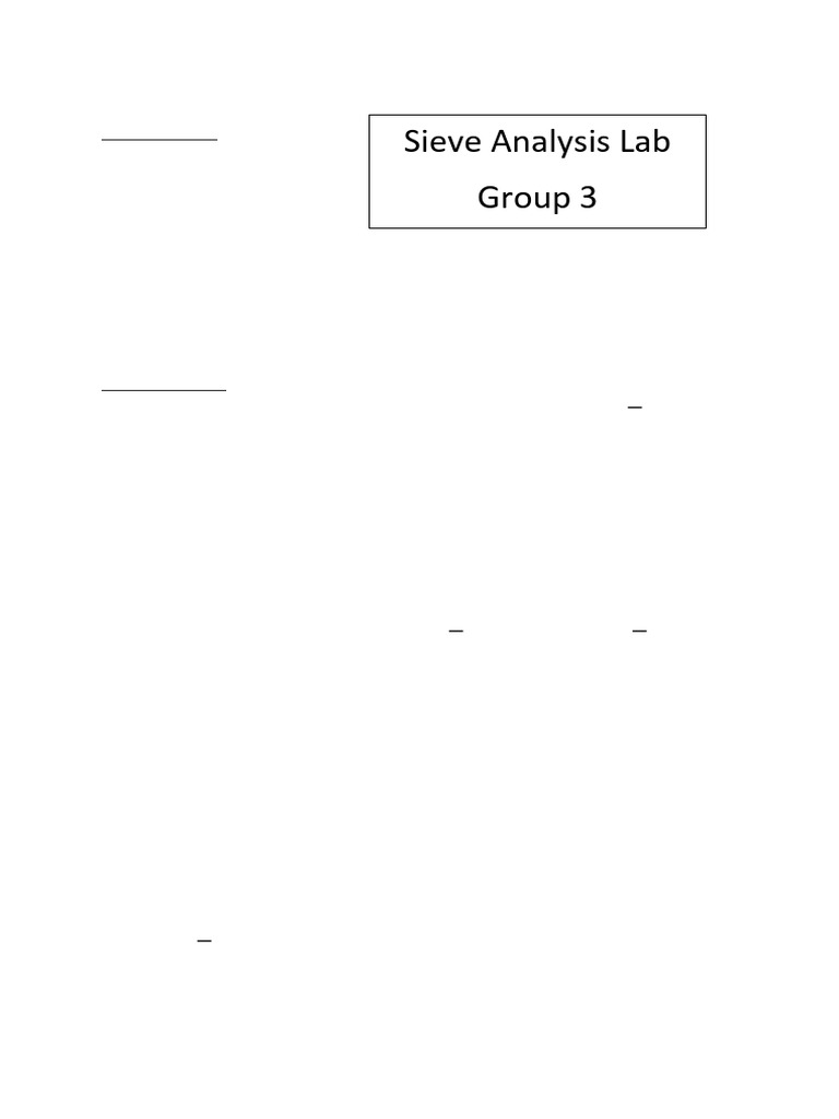 Sieve Analysis Lab - Group 3 | PDF