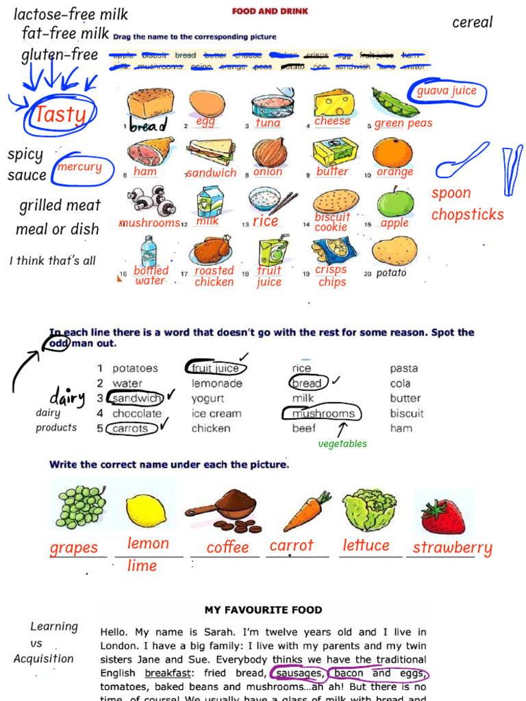 Gabriel Reading Food | PDF