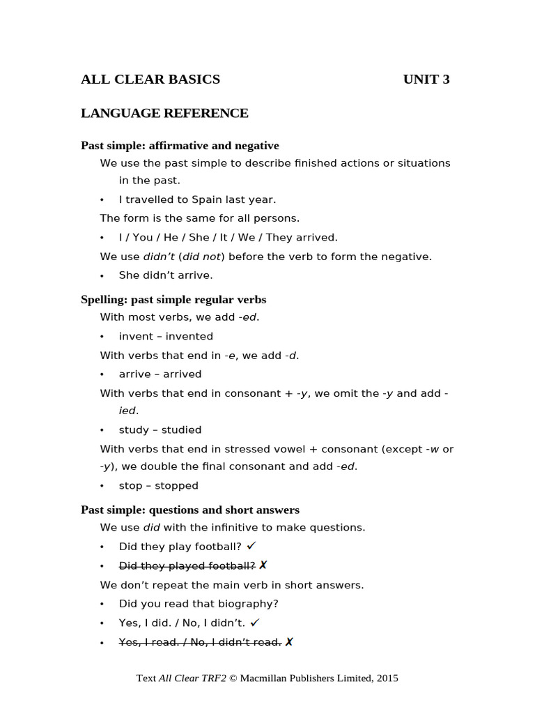 All Clear Trf2 U3 Basics Lang Ref | PDF | Language Families | Languages