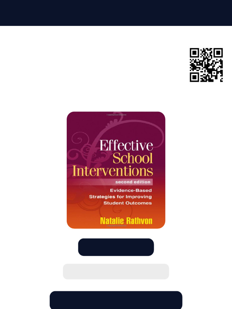 Effective School Interventions Second Edition Evidence Based Strategies ...