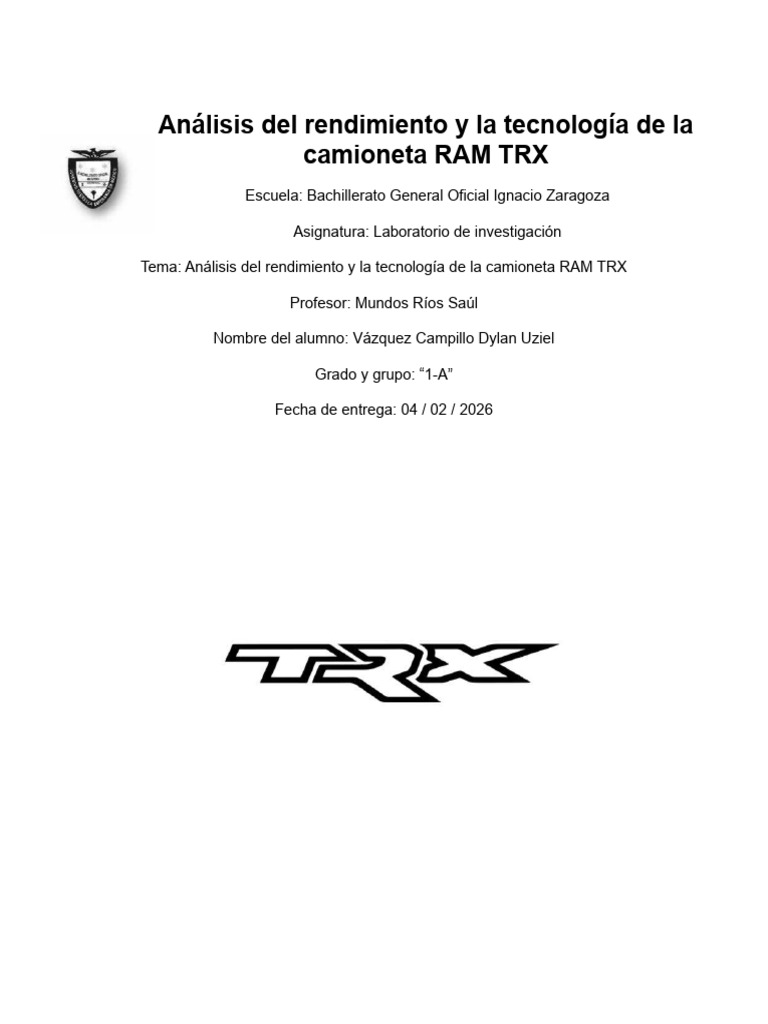 Ram TRX | PDF | Camioneta | Memoria de acceso aleatorio