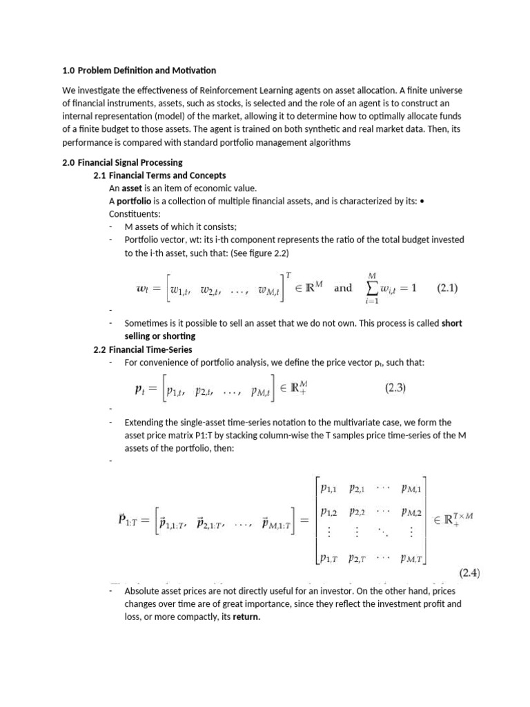 Reinforcement Learning For Portfolio Management | PDF | Modern ...