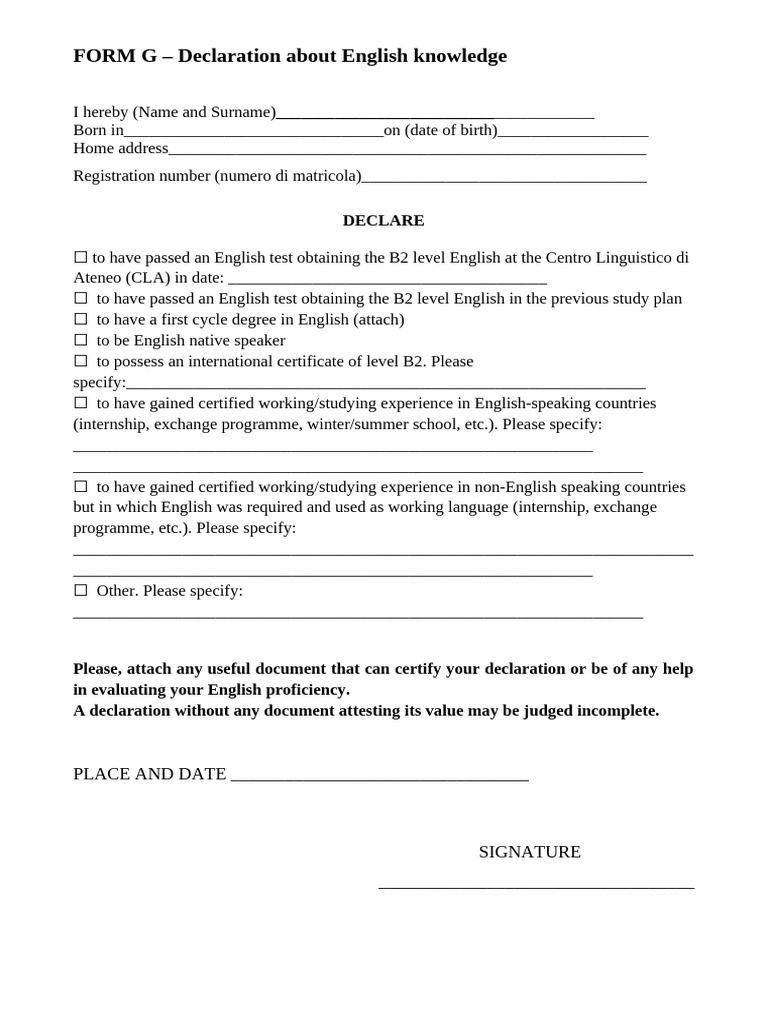 3 - ForM G - English Knowledge (GrEnFIn) | PDF