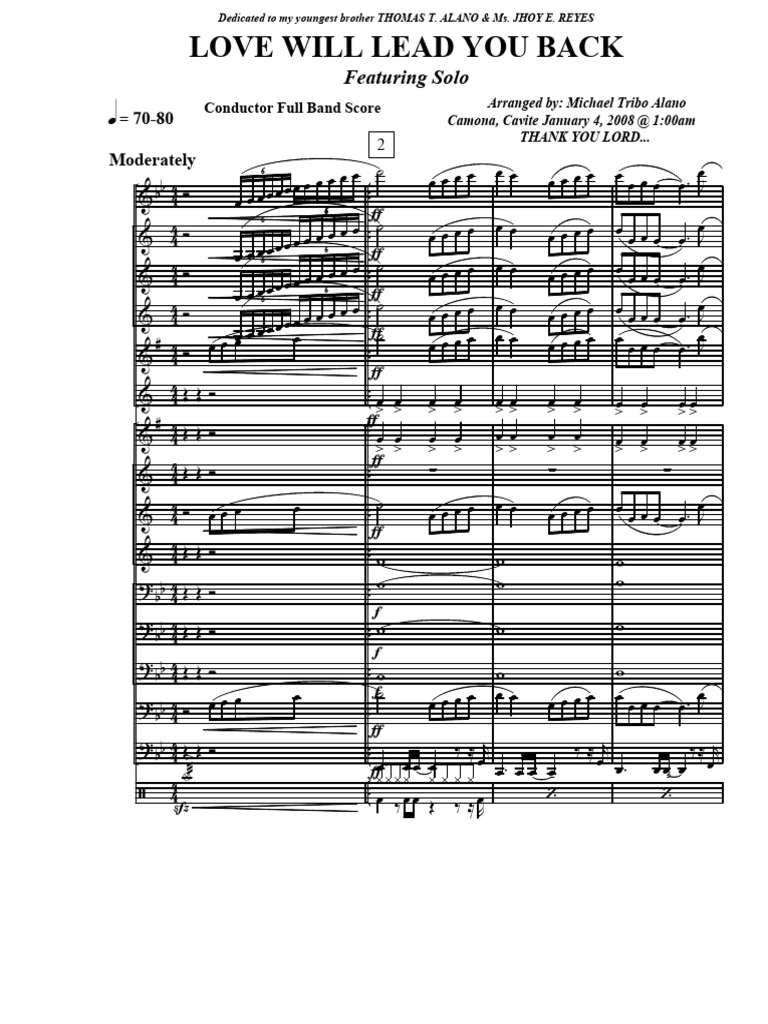 Love Will Lead You Back | PDF | Elements Of Music | Musicology
