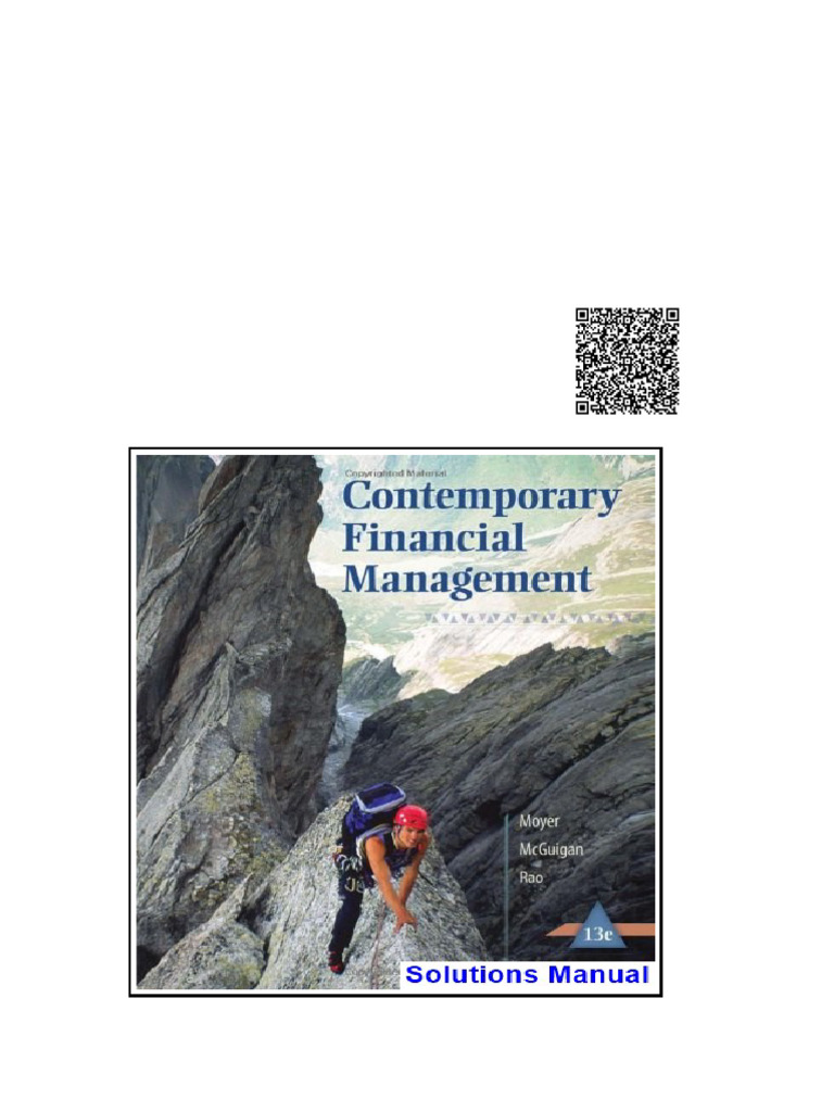 Contemporary Financial Management 13th Edition Moyer Solutions Manual | PDF | Thought | Temple