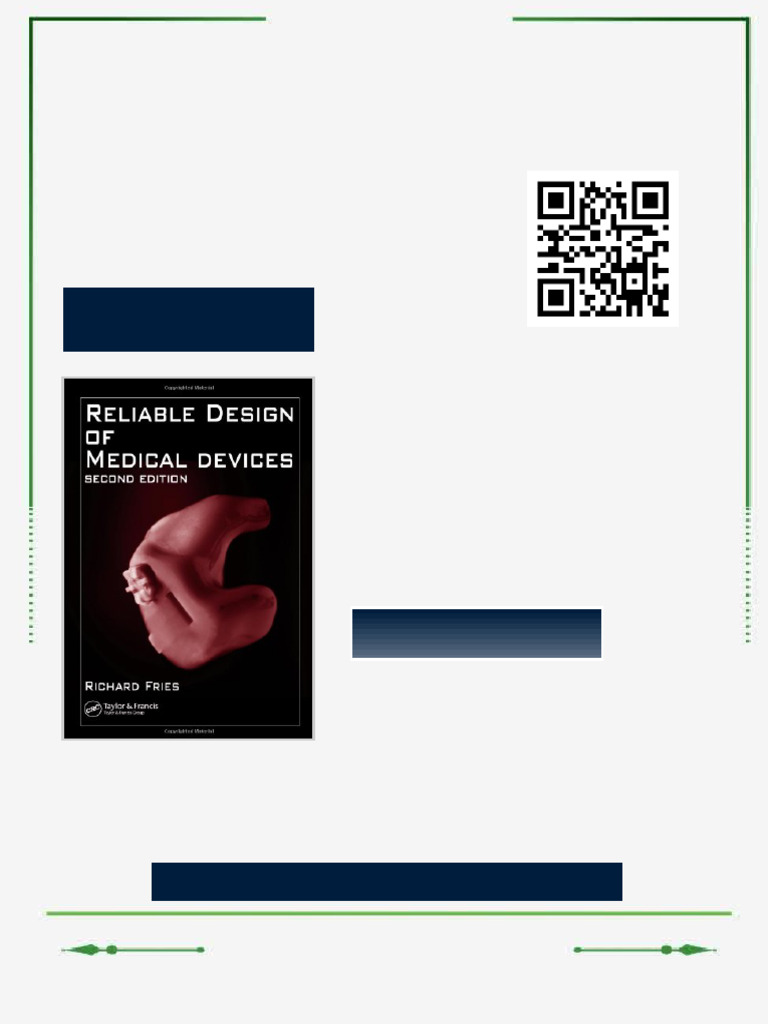Reliable Design of Medical Devices 2nd Edition Richard C. Fries 2026 ...